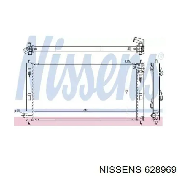 628969 Nissens Refrigeración del motor