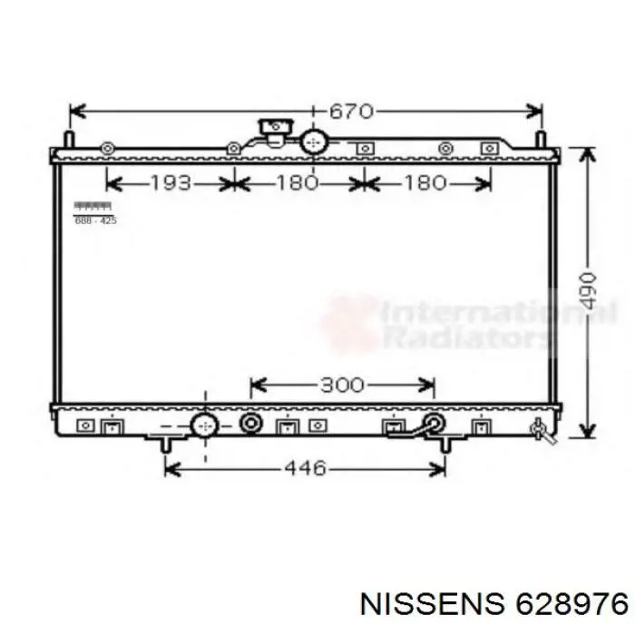 Radiador de água Nissens 628976