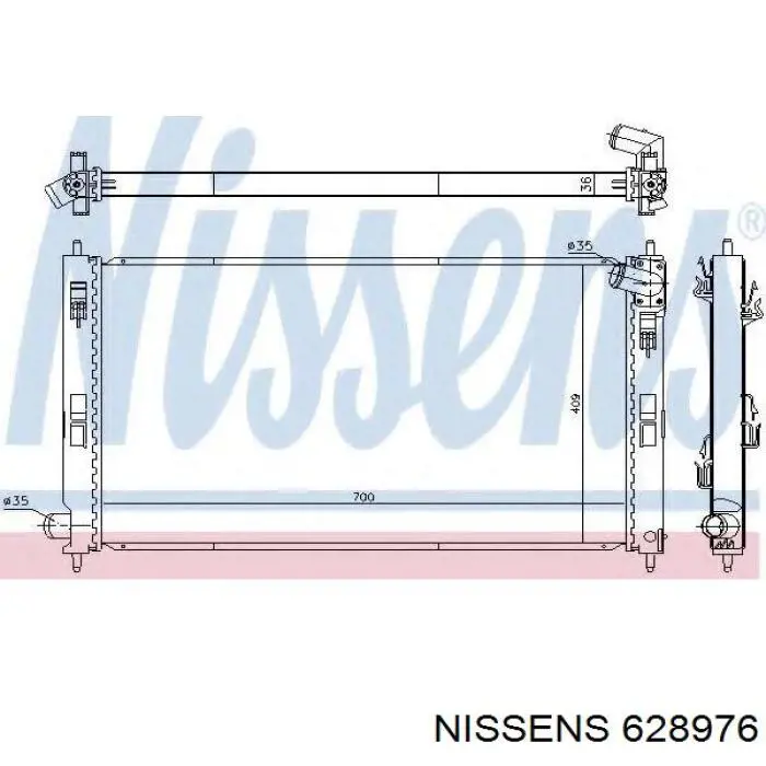 628976 Nissens Refrigeración del motor