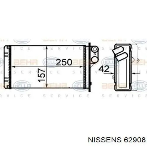 62908 Nissens radiador