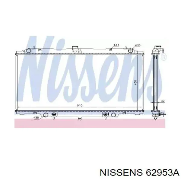 Comprar 62953A Nissens Radiador de auto