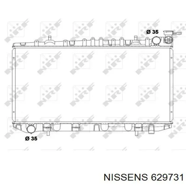 629731 Nissens radiador refrigeración del motor