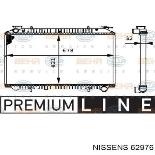 62976 Nissens radiador refrigeración del motor