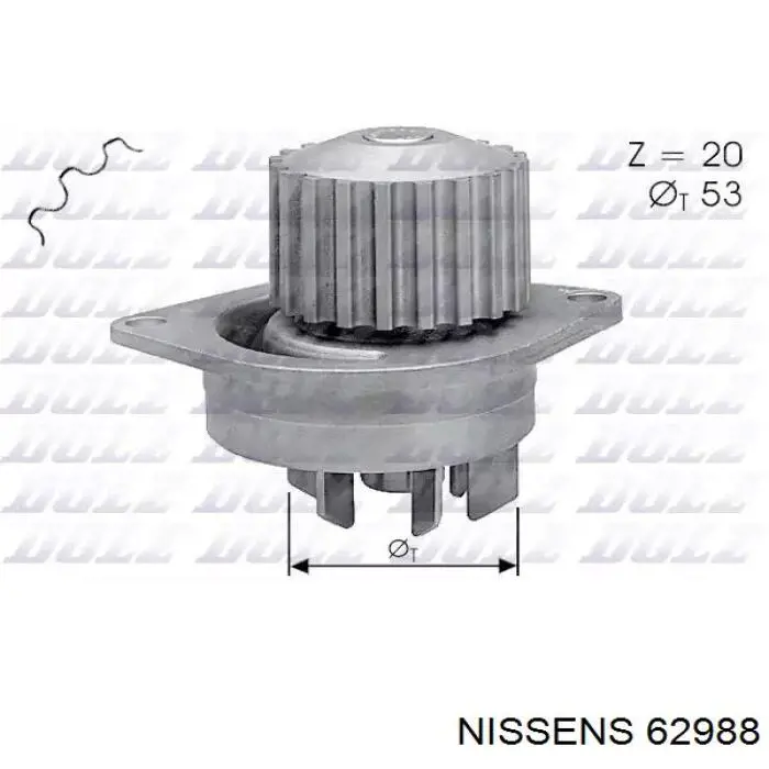 62988 Nissens Refrigeración del motor
