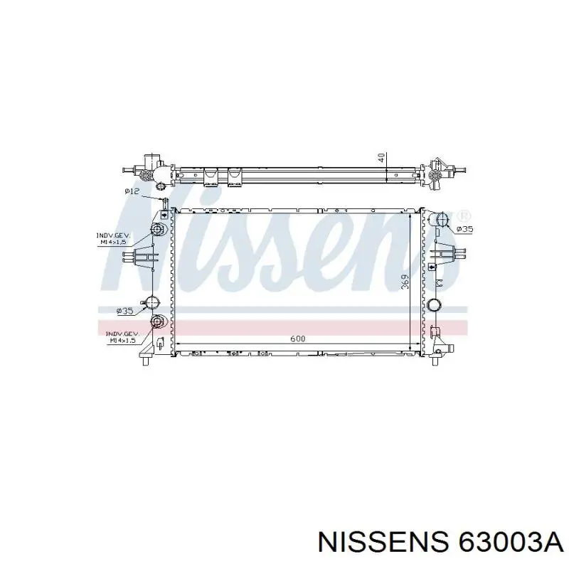 63003A Nissens Refrigeración del motor