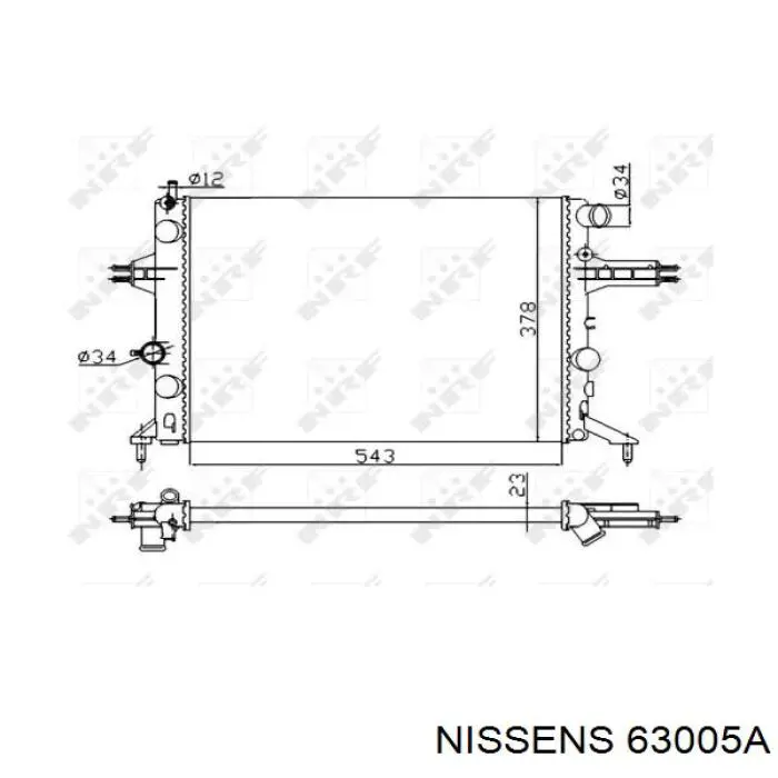 63005A Nissens Refrigeración del motor