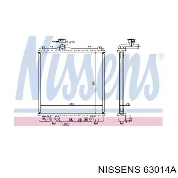 63014A Nissens radiador