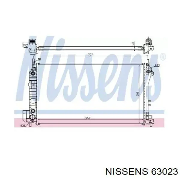 63023 Nissens radiador