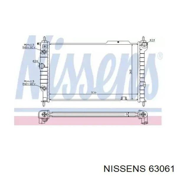 Água radiador Nissens 63061 precio, desde 68,24 EUR