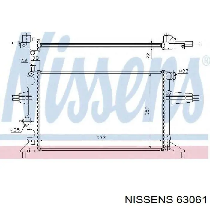 63061 Nissens Refrigeración del motor