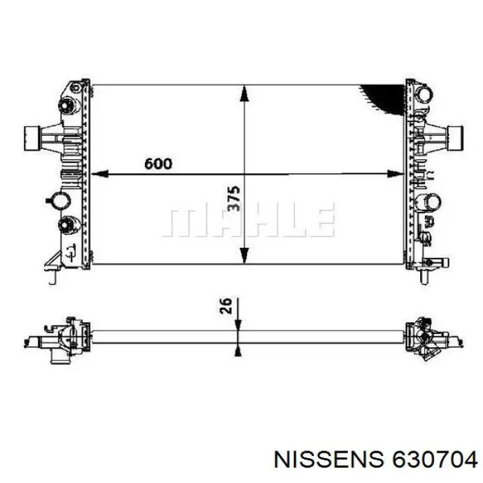 630704 Nissens Refrigeración del motor