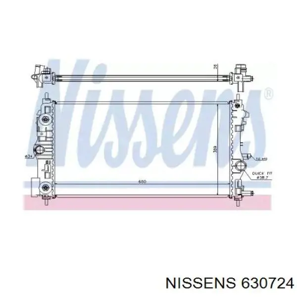 Água radiador Nissens 630724 precio, desde 140,84 EUR