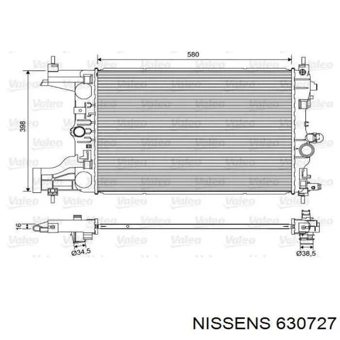 630727 Nissens Refrigeración del motor