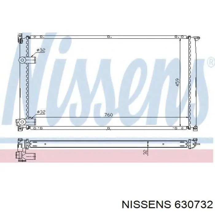 Água radiador Nissens 630732 precio, desde 167,89 EUR