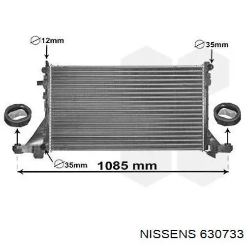 Radiador 630733 Nissens