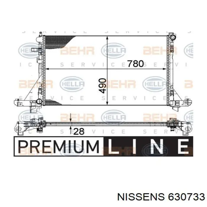 630733 Nissens Refrigeración del motor