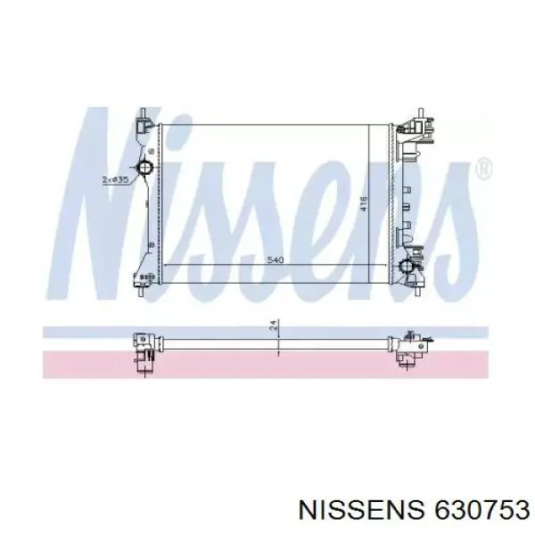630753 Nissens Refrigeración del motor