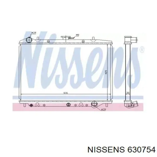 Radiador 630754 Nissens