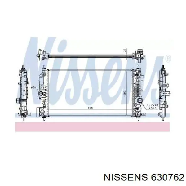 630762 Nissens radiador
