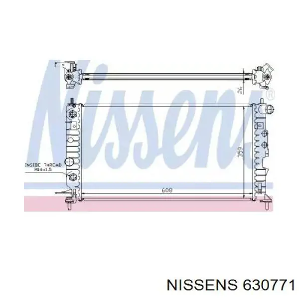 Comprar 630771 Nissens Radiador de auto