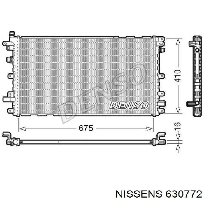 630772 Nissens radiador refrigeración del motor