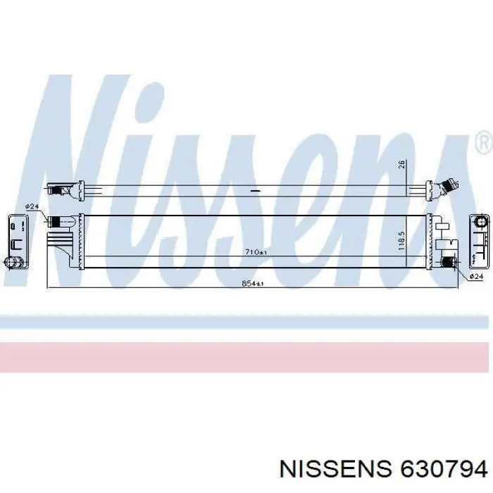 Radiador adicional de refrigeración del motor Nissens 630794