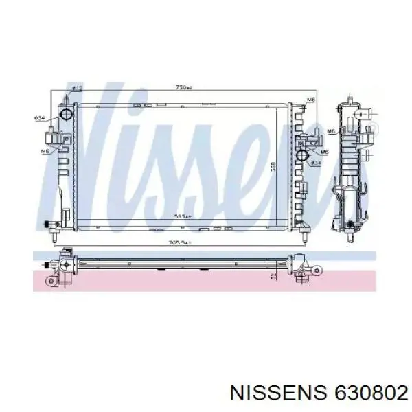 Comprar 630802 Nissens Radiador de auto