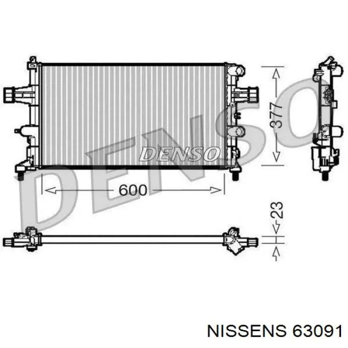 Água radiador Nissens 63091 precio, desde 56,51 EUR