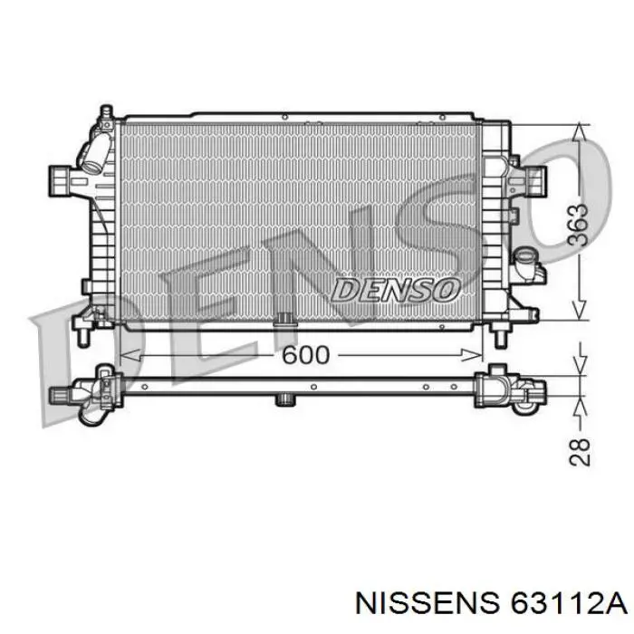 63112A Nissens radiador refrigeración del motor