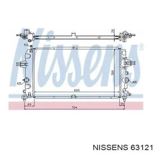 63121 Nissens radiador