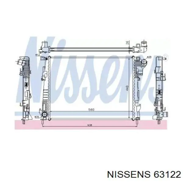 63122 Nissens Refrigeración del motor