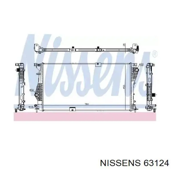 Radiador 63124 Nissens