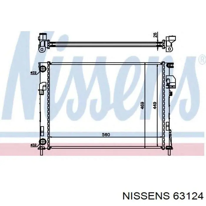 Água radiador Nissens 63124 precio, desde 167,16 EUR
