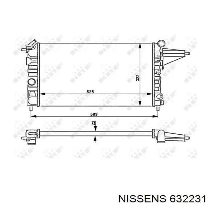 632231 Nissens Refrigeración del motor