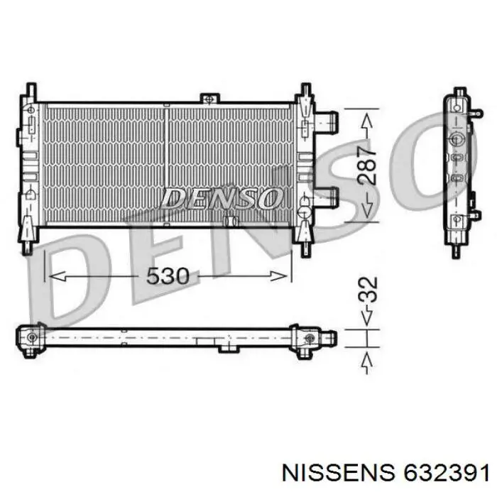 63239 Nissens radiador refrigeración del motor