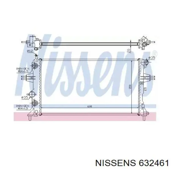 632461 Nissens Refrigeración del motor