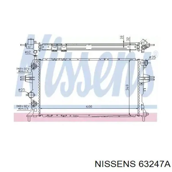 63247A Nissens Refrigeración del motor