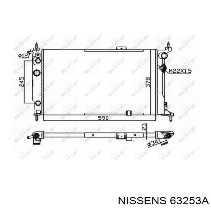 63253A Nissens radiador