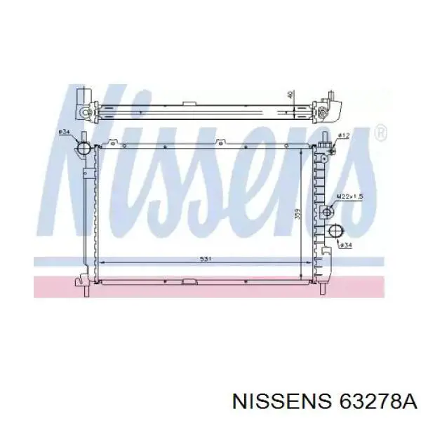 63278A Nissens radiador