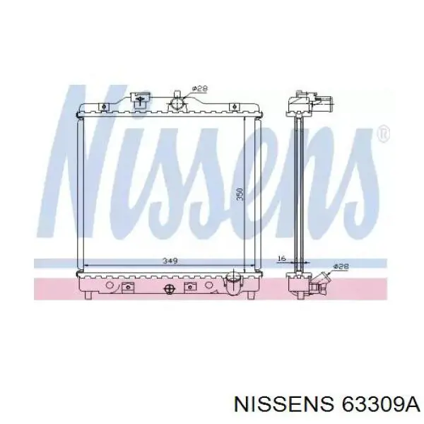 63309A Nissens radiador