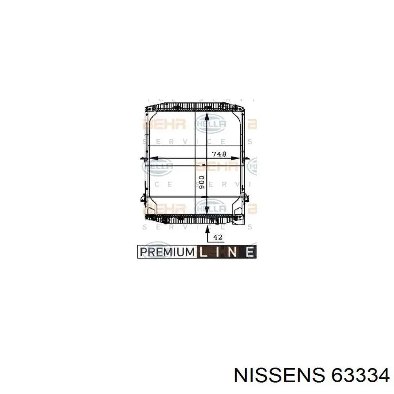 63334 Nissens radiador refrigeración del motor