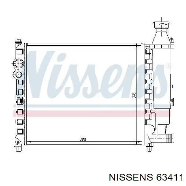 Radiador 63411 Nissens
