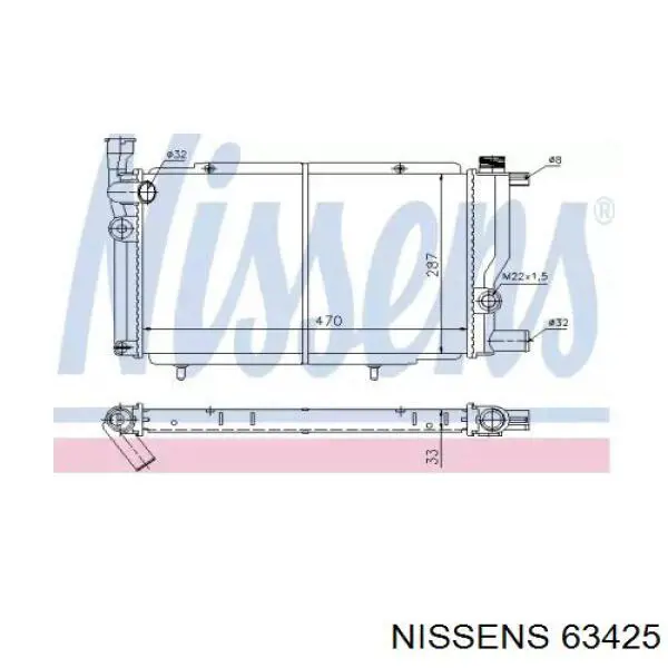 Comprar 63425 Nissens Radiador de auto