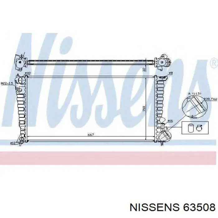 Água radiador Nissens 63508 precio, desde 87,39 EUR
