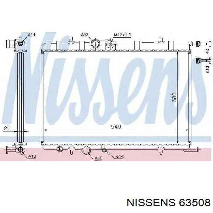 Comprar 63508 Nissens Radiador de auto