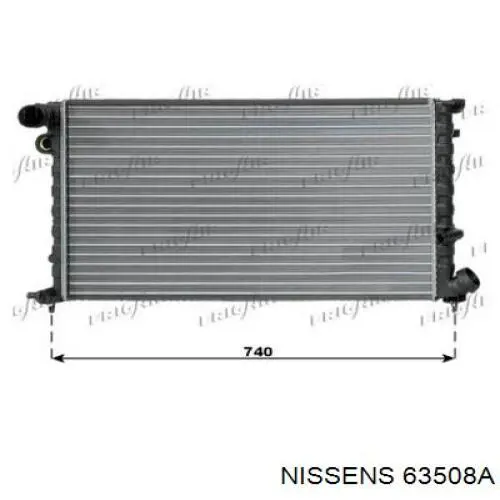 63508A Nissens radiador refrigeración del motor