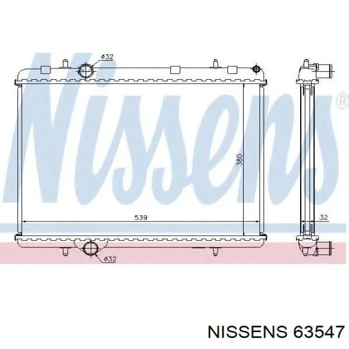Água radiador Nissens 63547 precio, desde 73,49 EUR