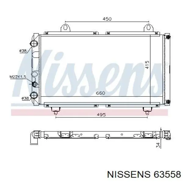 63558 Nissens Refrigeración del motor