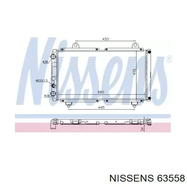 Água radiador Nissens 63558 precio, desde 99,40 EUR