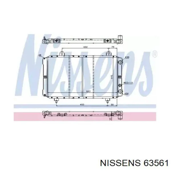 63561 Nissens radiador